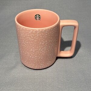 Starbucks 2019 Pink &White Speckle Coffee‎ Tea Mug 12oz